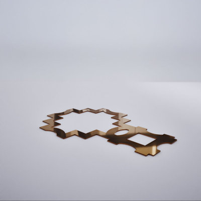 Petits panneaux muraux décoratifs en acrylique Cordova, petit, l 17 1/8 po x H 11 3/8 po x T 1/8 po, miroir bronze