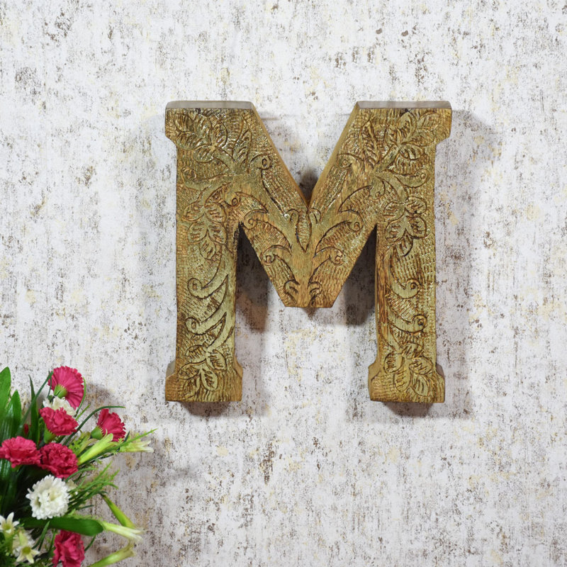 Haddam Text & Numbers Letter Block, Gold, 5