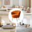 Fauteuil demi-tonneau en velours 30 po Hendrix-2112441287