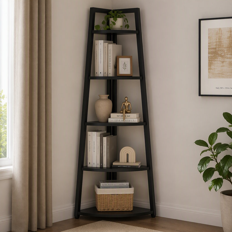 Bibliothèque 70 "à 5 tablettes, Noir