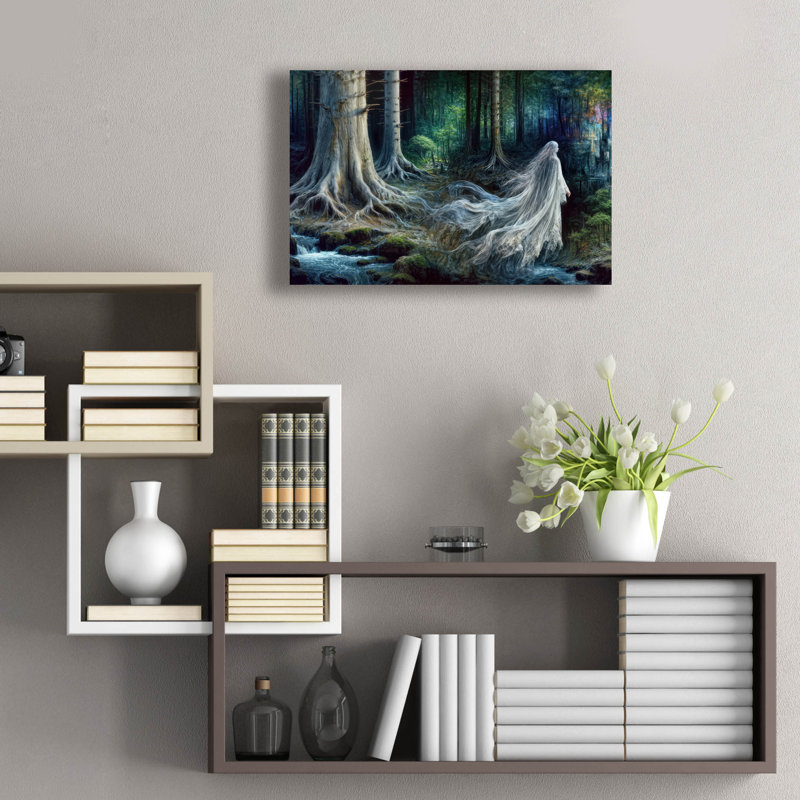 «Ghostly Forest» par Rey Klimt, art mural en verre acrylique, H 16 po x l 24 po