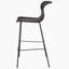 Tabouret de bar brun en faux rotin (ensemble de 2)