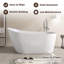 59'' Freestanding Acrylic Bathtub With Chrome Drain