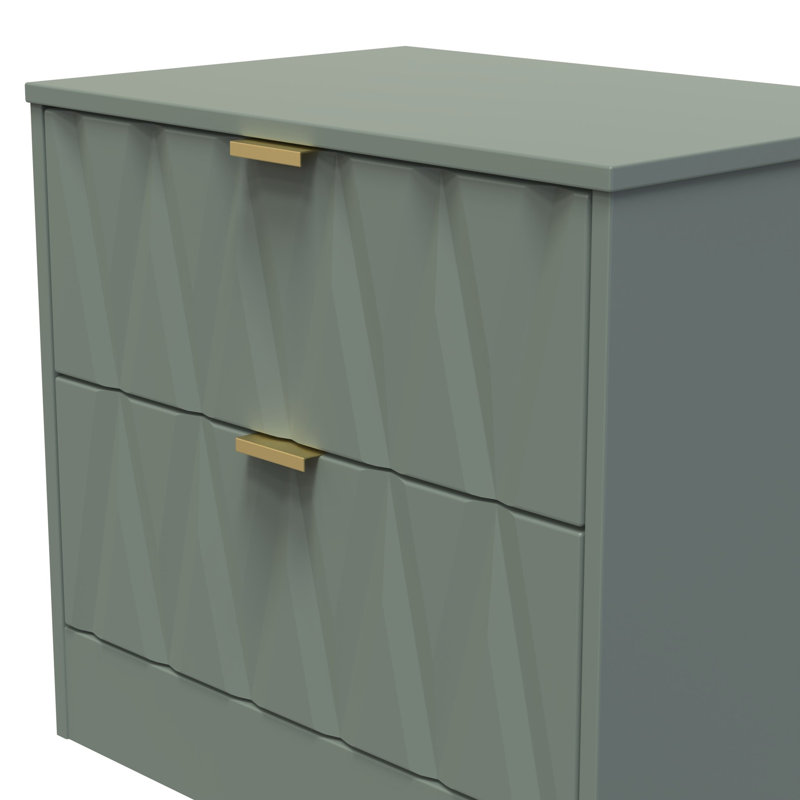 Besmir 58cm W Manufactured Wood Bedside Table, Reed Green