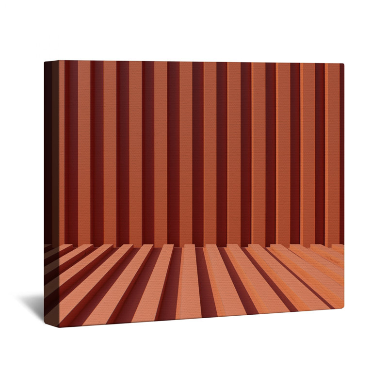 Toile de galerie orange à lignes verticales en plusieurs tailles, 20 x 24 inches