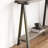 Grey Narrow Console Table with Storage Shelf – 2-Tier Rustic Entryway Sofa Side Table – V-Shaped Metal Legs, Slim Hallway Accent – For Living Room, Foyer, Behind Couch – Grey
