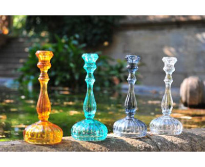 3.56'' H Glass Candlestick