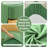 4 Piece Twin Size Sheet Set, 100% Rayon Derived from Bamboo Sheet Set, Cooling & Breathable, Luxury Silky Soft, Deep Pocket up to 16", Green-122872002-122871996