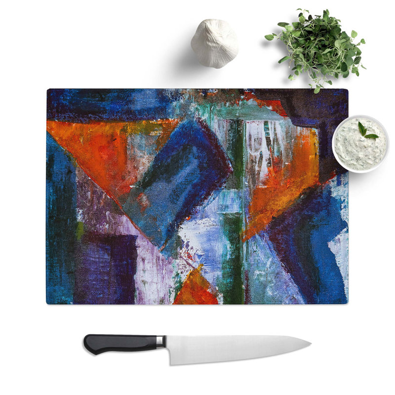 Tempered Glass Art Painting Vol.133 Chopping Board, 28.5 cm W x 20 cm L