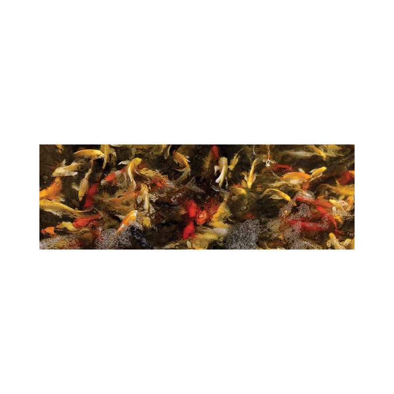 Colorful Koi Fish VI by Panoramic Images - Wrapped Canvas Panoramic Print, 30.48 cm H x 91.44 cm W x 1.91 cm D