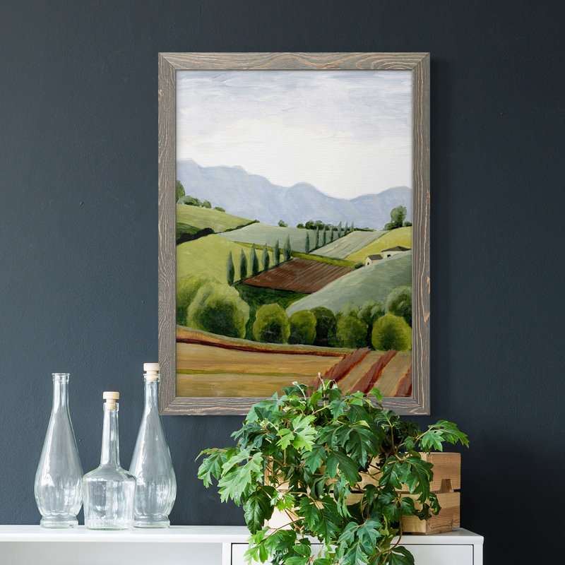 Toile encadrée de qualité supérieure Tuscan Valley S croquis II - prête à être accrochée, H 23 po x l 32 po x P 1 po