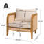 Chaise avec accoudoirs d'extérieur rembourrée, ensemble de 2