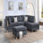 Upholstered L-Shaped Sectional Reversible-1337588817