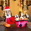 5 FT Long Christmas Puppy Inflatable with Built-in LEDs