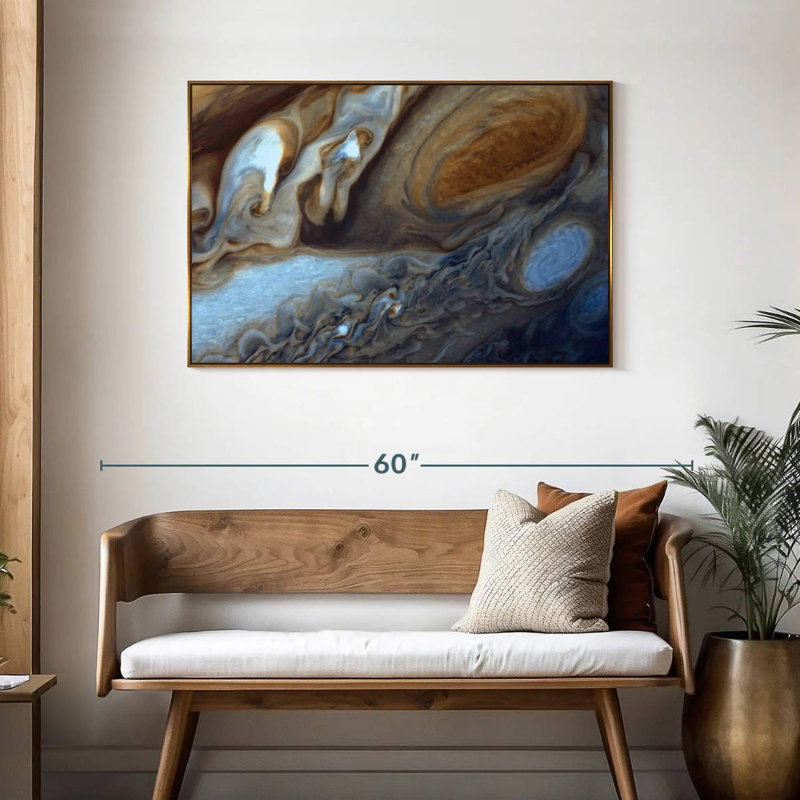 Formation du nuage de Jupiter, Cadre flottant doré, 43 po x 29 po