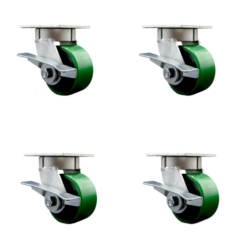 Ensemble de roulettes pivotantes, Vert