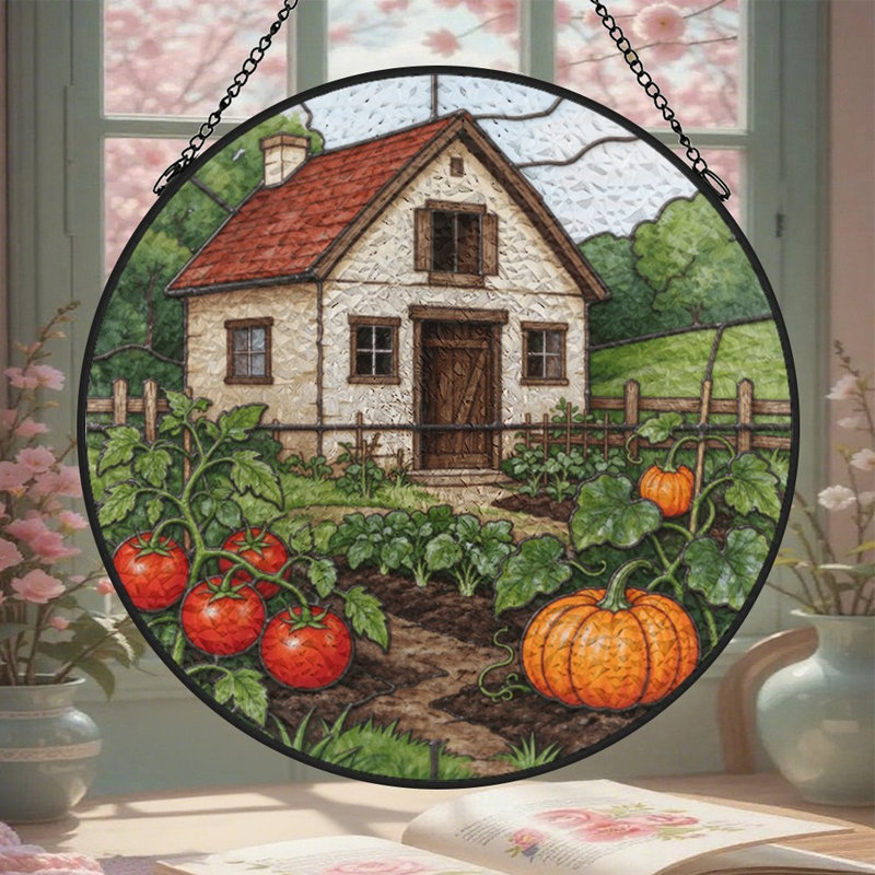 Panneaux de vitrail pour fenêtre en pot, 6,3 x 6,3 po (16 x 16 cm)
