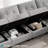 Ashbury Ivery Oversized 143" Wide Linen Reversible Modular Sofa Storage Seat Livingroom Couch-164384016