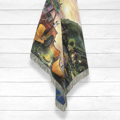Sunset Lake Hand Woven Throw Blanket