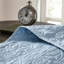 Couette réversible bleu grand lit/queen - Garnie de coton chaud, superbe matelassage, comprend deux taies d'oreiller, lavable à la machine, rembourrage doux, un article de literie captivant.