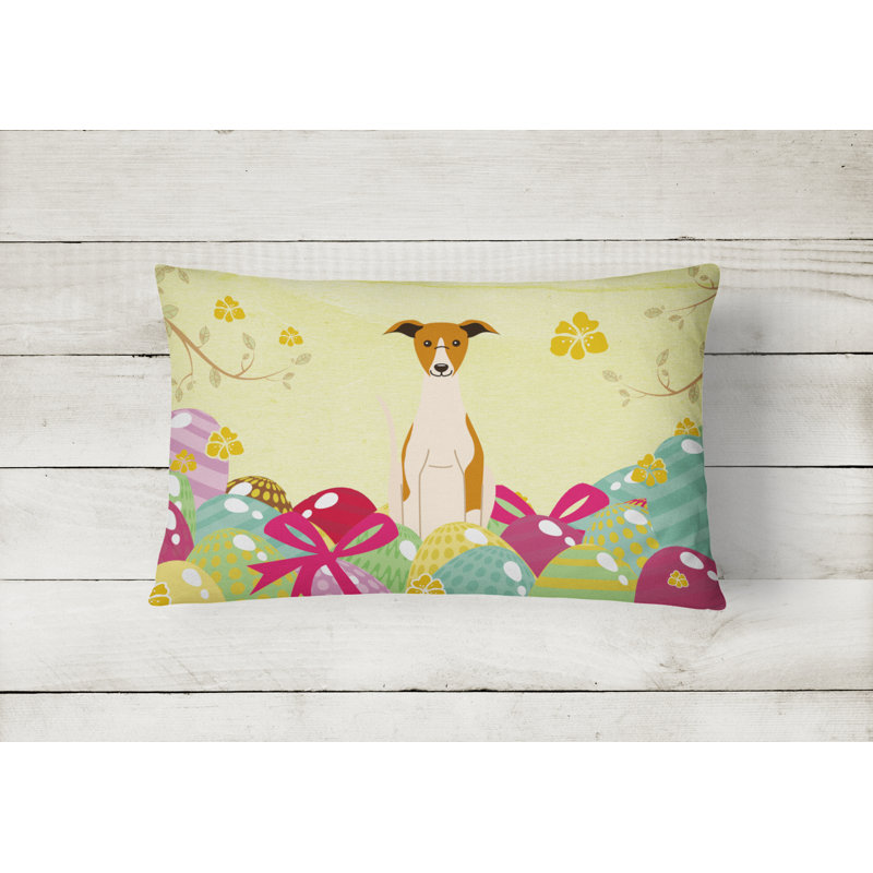 Easter Eggs Outdoor Throw Pillow
