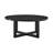 Scotia 3 Piece Patio Outdoor Swivel Seating Set In Black Aluminum With Grey Rope And Cushions