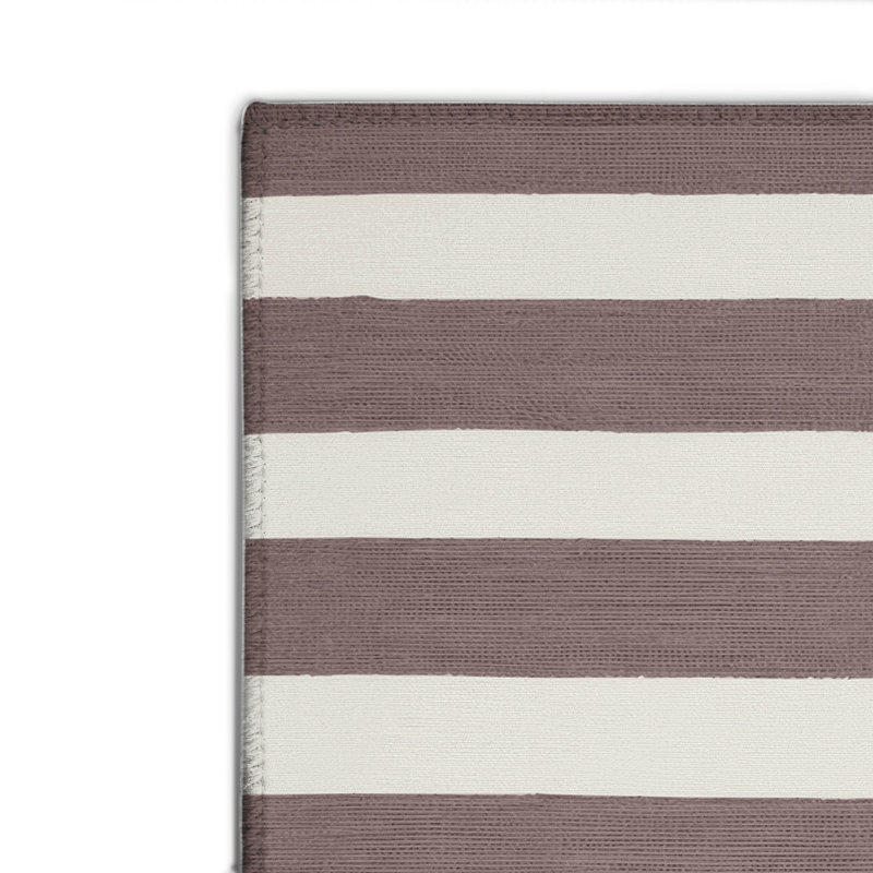 Tapis intérieur / extérieur blanc HorizontalStripes, Rectangulaire 2 pi x 3 pi