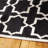 Rodgers Hand Woven Flat Weave Wool/Cotton Geometric Rug in Ivory/Black-1156937016