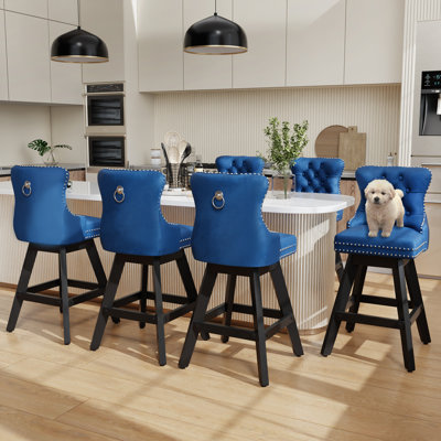 Ensemble de 6 tabourets de bar Velvet