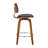 Brinson Mid-Century Faux Leather and Wood 26" Counter Stool with Swivel, Set of 3-952081157