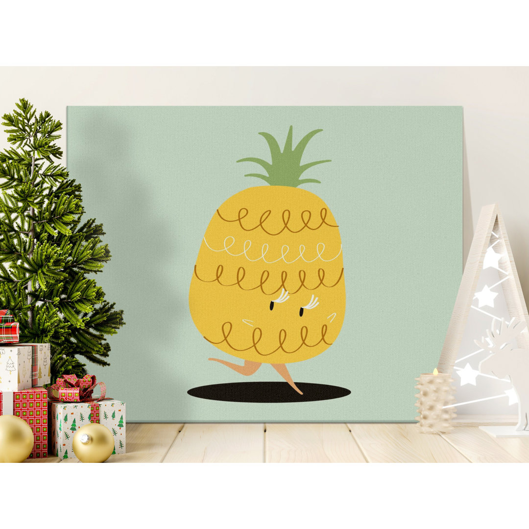 Playful Pineapple Character Canvas Print