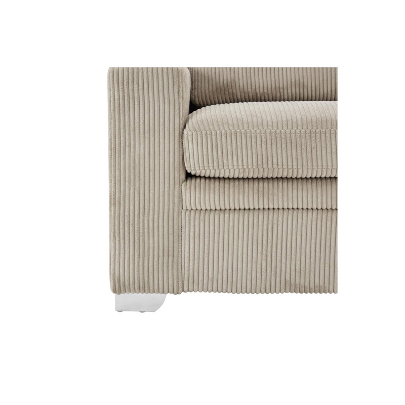 Porath Left-Hand Facing Upholstered Corner Sofa, Brown, Right Hand Facing