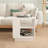 Glass End Table with Storage-147884976-172768073