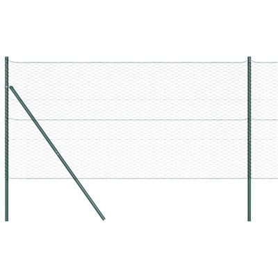 Vidaxl Fence With Posts PVC-Coated Steel