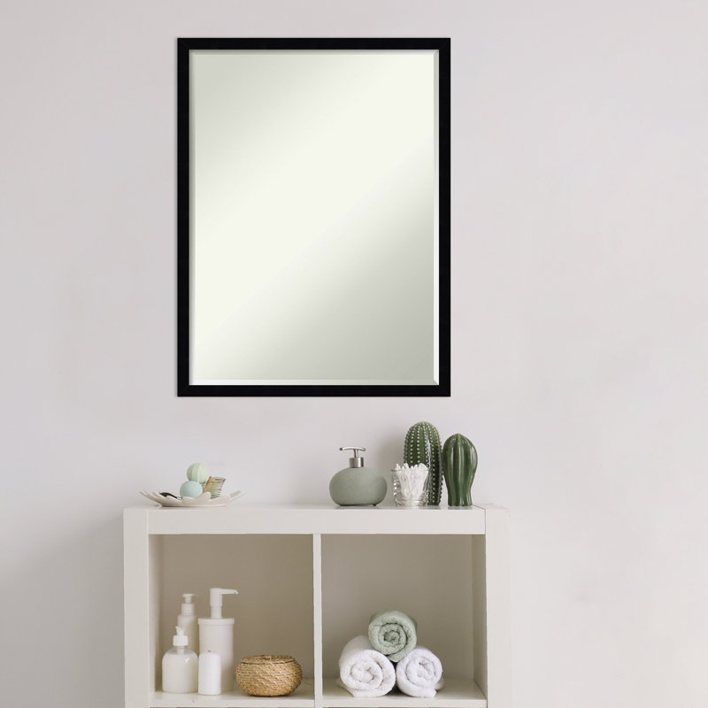Wood Flat Wall Mirror