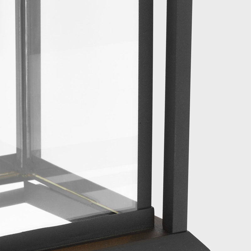 Audley Small Lantern from Generation Lighting , Textured Black, Transparent