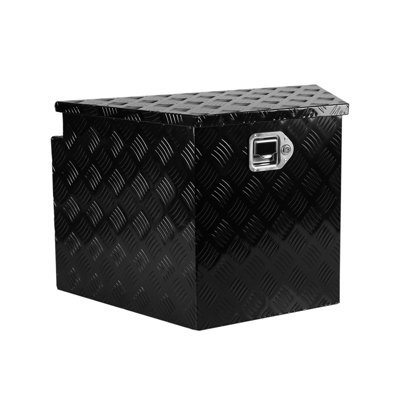29 Inch Aluminum Stripes Plated Tool Box Pick Up Truck Bed RV Trailer Tongue Toolbox