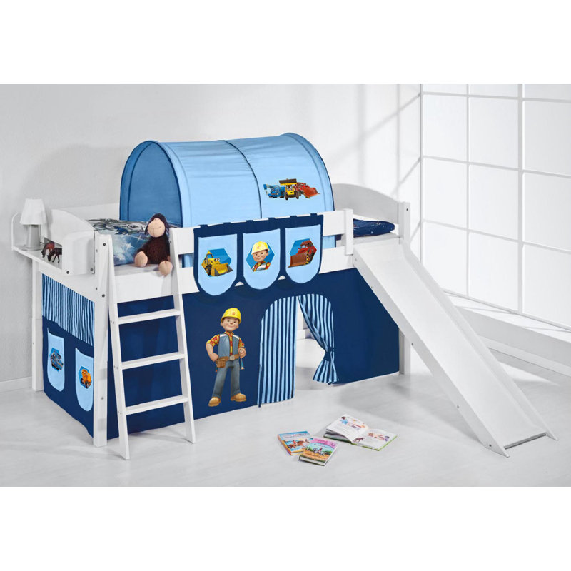 Ida European Single Mid Sleeper Bed with Curtain