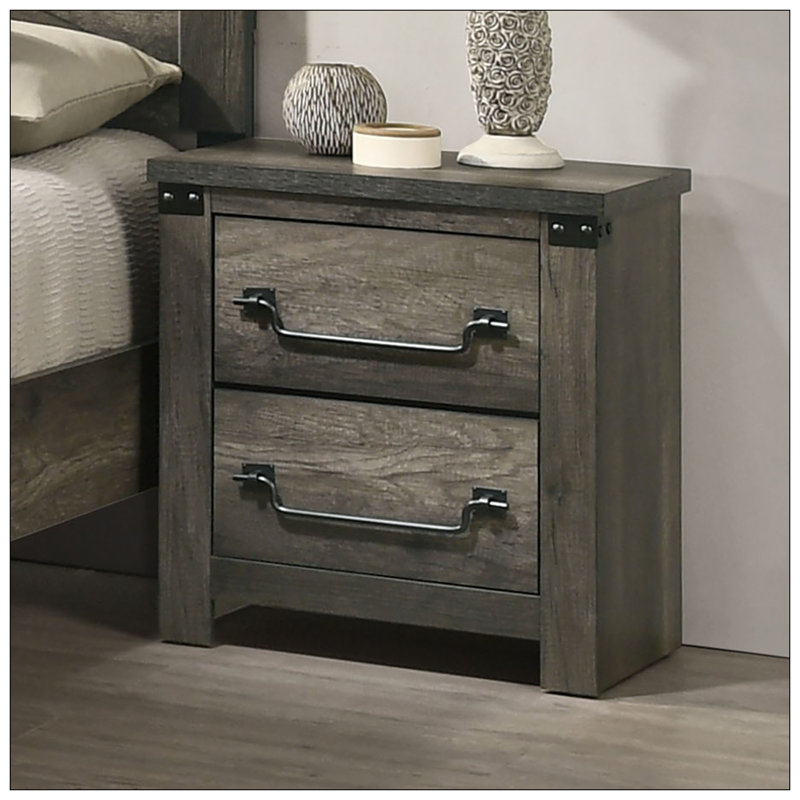 Ebron 2 Drawer Nightstand
