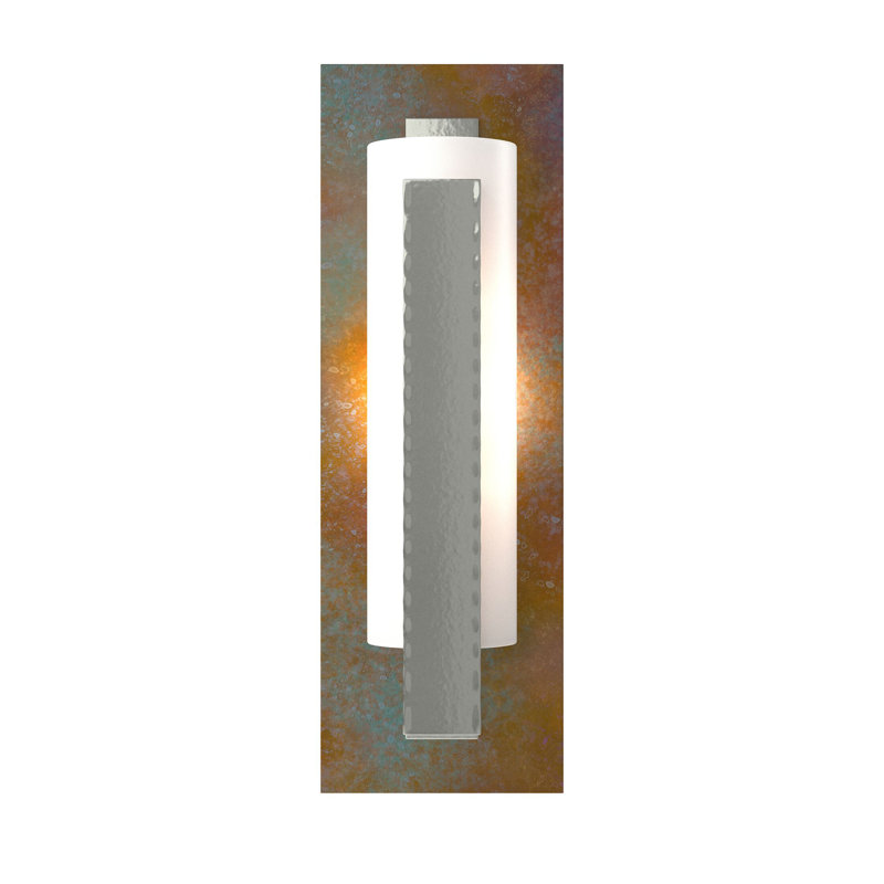 Applique murale encastrée 1 lumière à barre verticale, Sterling, Cuivre