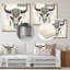 «Brown and Cream Nomadic Imagination - Boho Feather, art mural en métal-960240022
