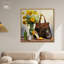 Art mural rétro sur toile jaune-104337467-111779786