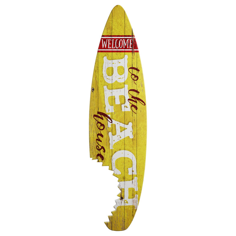 Décoration murale planche de surf Kersh House Shark Bite Plank