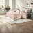 Luxury Bedding Sets, Polyester Comforter, Modern Blush Gold Design