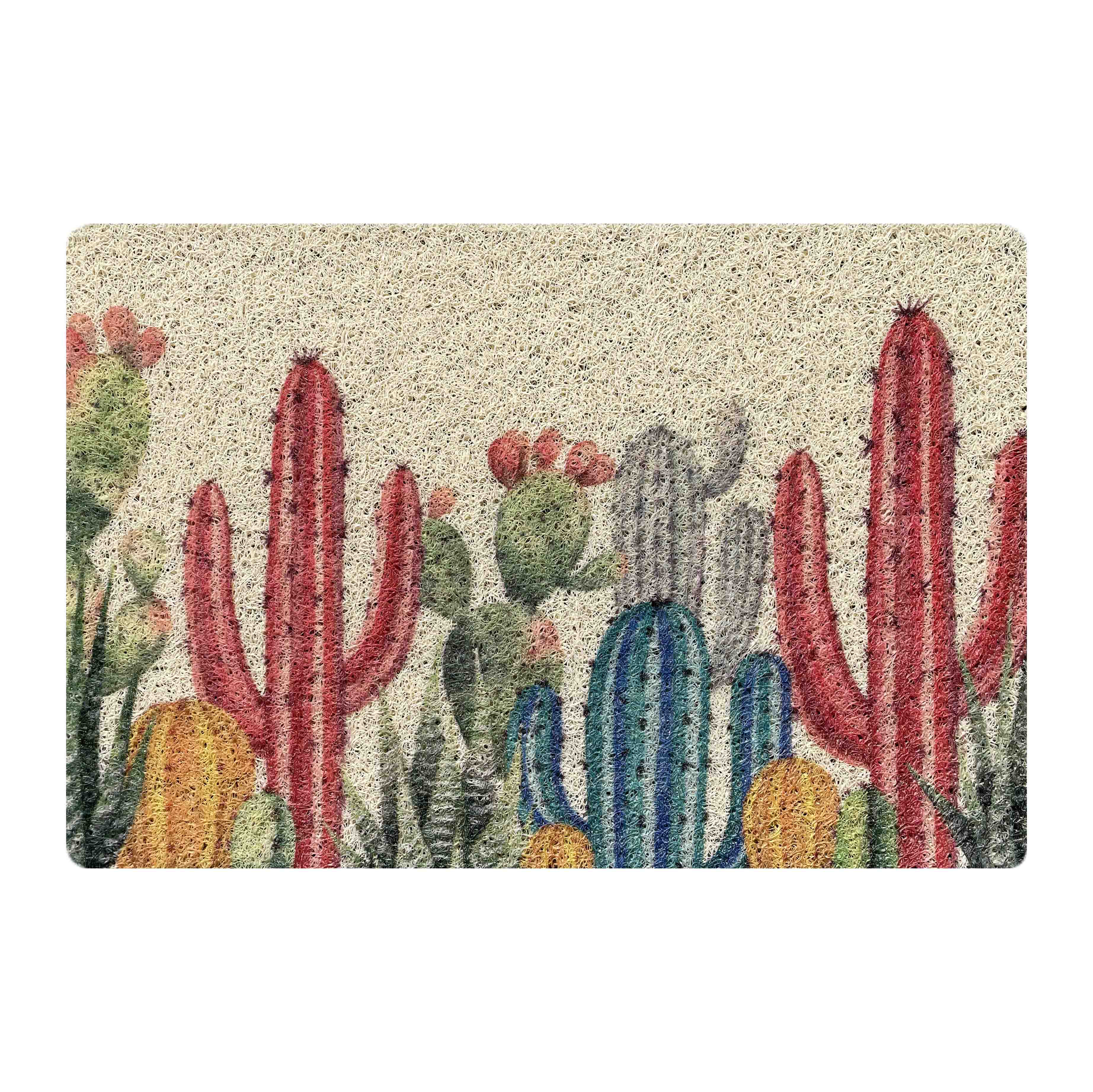 Redwood Rover Cacti Cactus Multicolor Non-Slip Durable Absorbent ...