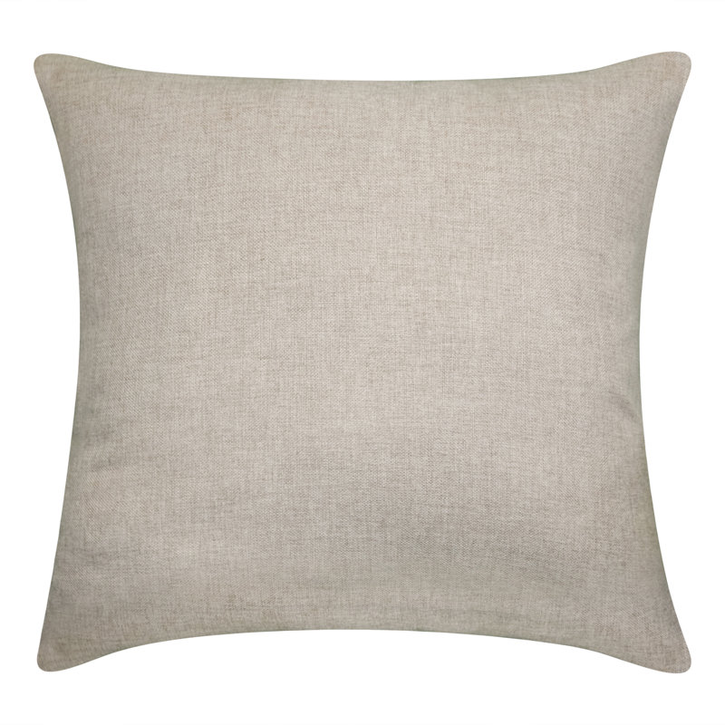 Appliqued Feather Reversible Throw Pillow, Brown/Beige