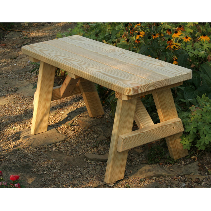 Banc de jardin en bois, H 18 po x l 40 po x P 14 po