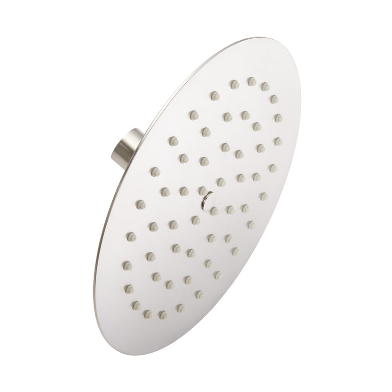 Contemporary Low Profile Rainfall Shower Head 2.5 GPM, Brushed Nickel