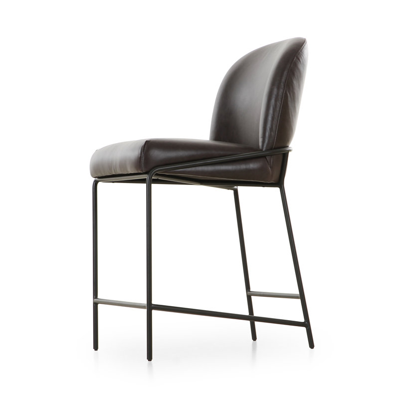 Astrud 25" Counter Stool, Faux Leather  Sierra Butterscotch, Bar Stool (30.5" Seat Height)