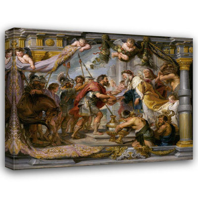 "The Meeting of Abraham and Melchizedek" by  Peter Paul Rubens - Gallery Wrap Canvas Wall Art